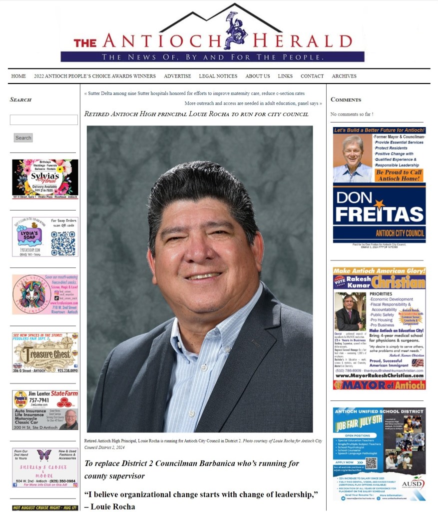 Louie Rocha Antioch City Council